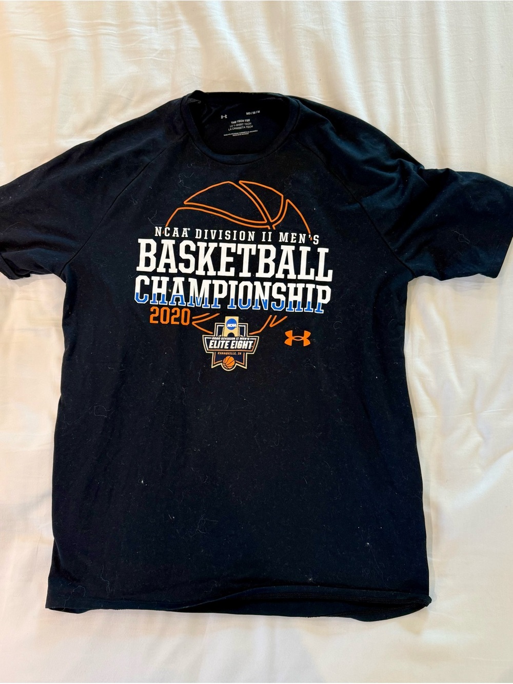 Under Armour Black NCAA Division II 2020 Tee with Orange Graphic